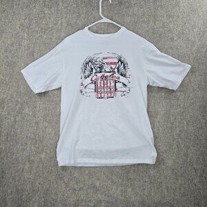 Cabelas Mens Graphic T-Shirt White Medium 100% Cotton Casual Short Sleeve
